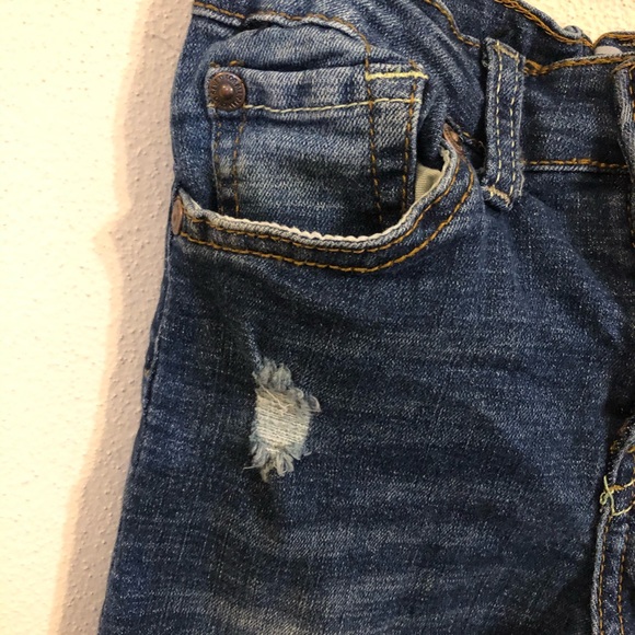 7 For All Mankind Girl’s Size 4 Distressed Jeans - Picture 4 of 10